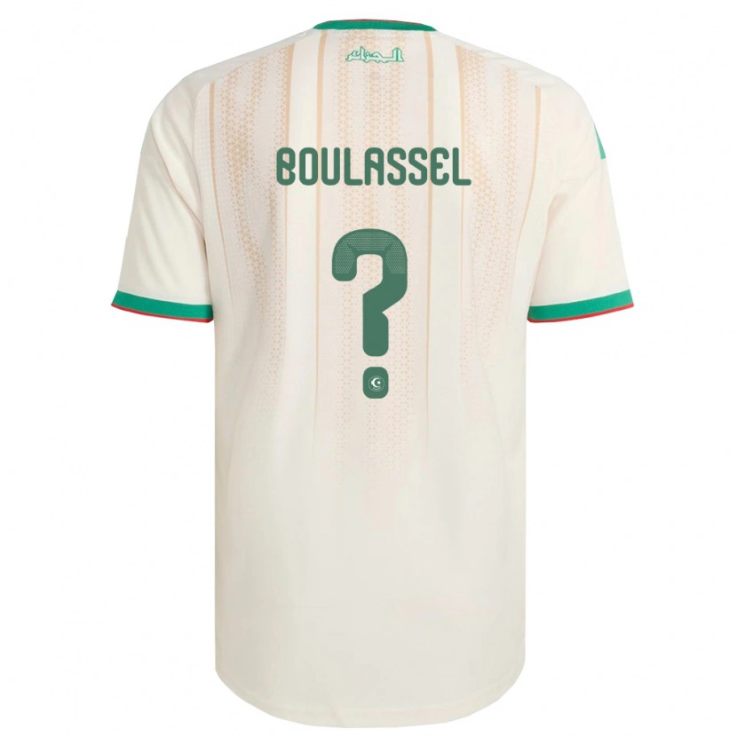Danxen Hombre Camiseta Argelia Wassim Boulassel #0 Marfil Verde Rojo 1ª Equipación 26-28 La Camisa