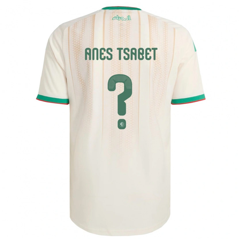 Danxen Hombre Camiseta Argelia Abderahmane Anes Tsabet #0 Marfil Verde Rojo 1ª Equipación 26-28 La Camisa