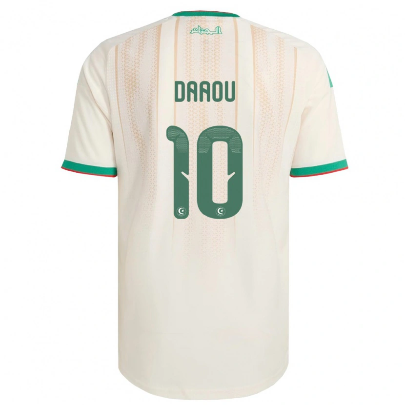 Danxen Hombre Camiseta Argelia Bilal Daaou #10 Marfil Verde Rojo 1ª Equipación 26-28 La Camisa