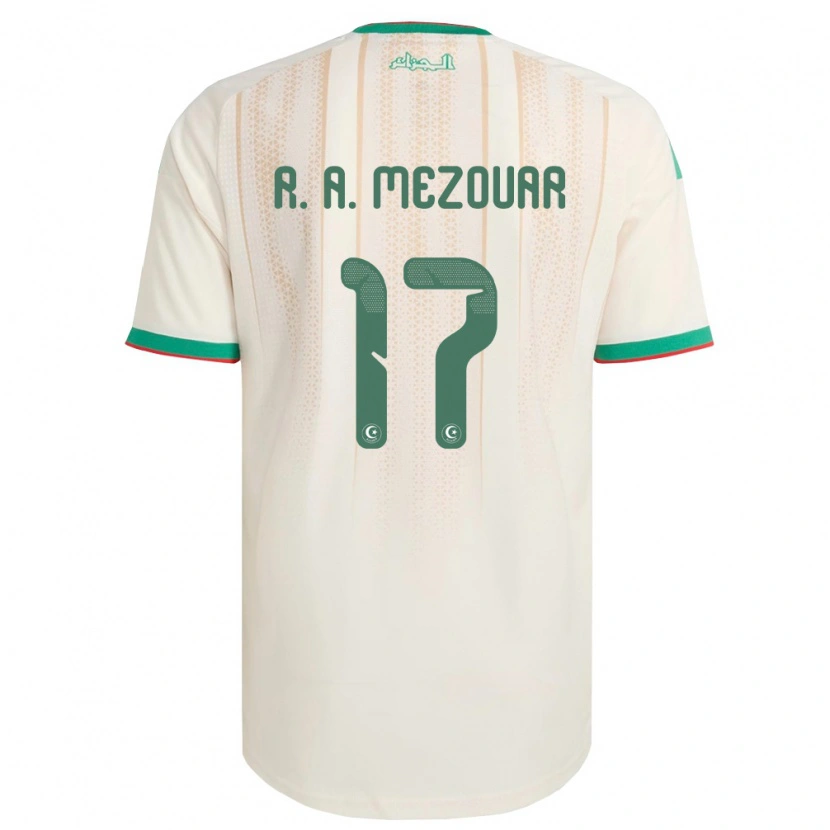 Danxen Hombre Camiseta Argelia Reda Abdelhamid Mezouar #17 Marfil Verde Rojo 1ª Equipación 26-28 La Camisa