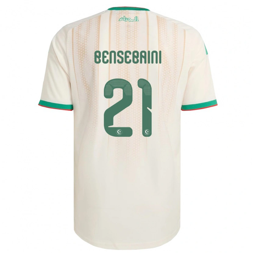 Danxen Hombre Camiseta Argelia Ramy Bensebaini #21 Marfil Verde Rojo 1ª Equipación 26-28 La Camisa