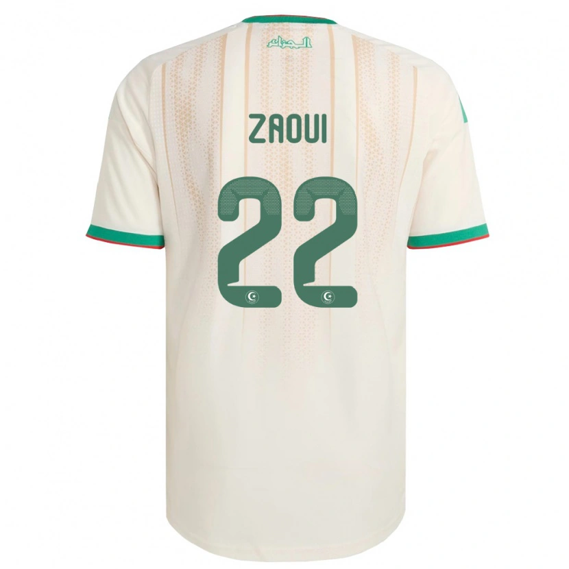 Danxen Hombre Camiseta Argelia Abderrahmane Zaoui #22 Marfil Verde Rojo 1ª Equipación 26-28 La Camisa