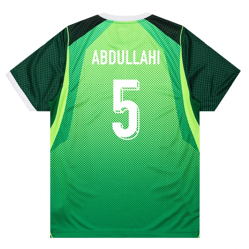 Danxen Hombre Camiseta Nigeria Muhammad Abdullahi #5 Verde Blanco 1ª Equipación 26-28 La Camisa