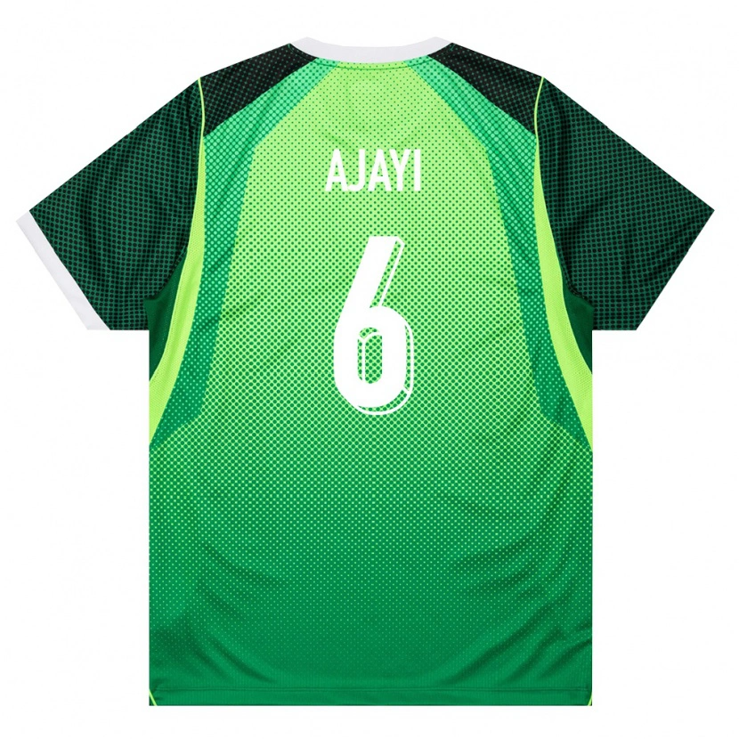 Danxen Hombre Camiseta Nigeria Semi Ajayi #6 Verde Blanco 1ª Equipación 26-28 La Camisa