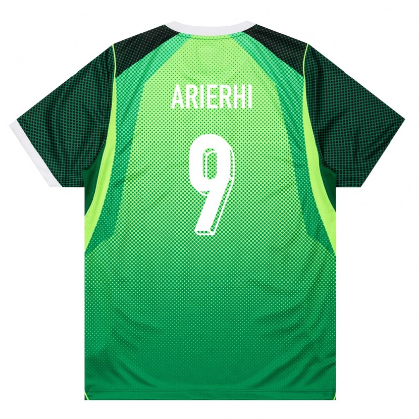 Danxen Hombre Camiseta Nigeria Kparobo Arierhi #9 Verde Blanco 1ª Equipación 26-28 La Camisa