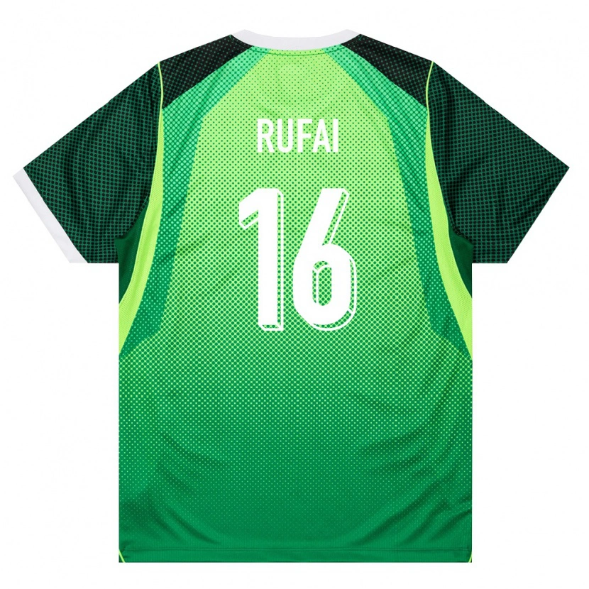 Danxen Hombre Camiseta Nigeria Abubakar Rufai #16 Verde Blanco 1ª Equipación 26-28 La Camisa