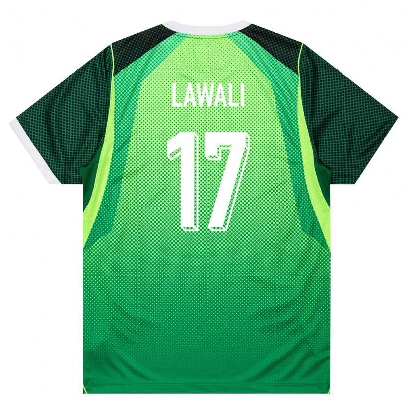 Danxen Hombre Camiseta Nigeria Sulaiman Lawali #17 Verde Blanco 1ª Equipación 26-28 La Camisa
