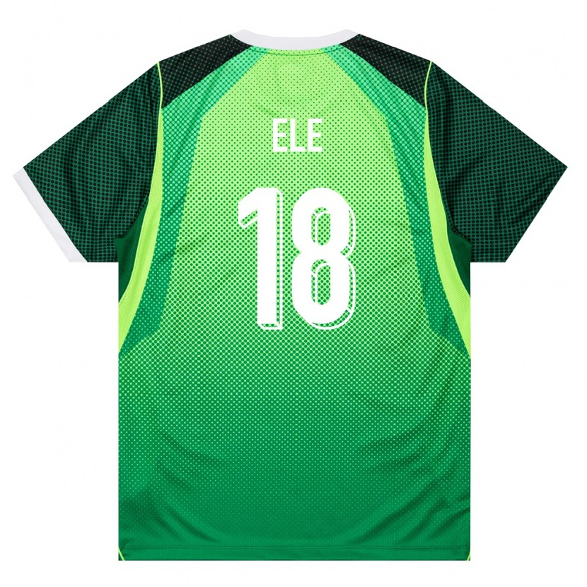 Danxen Hombre Camiseta Nigeria Abdullahi Ele #18 Verde Blanco 1ª Equipación 26-28 La Camisa