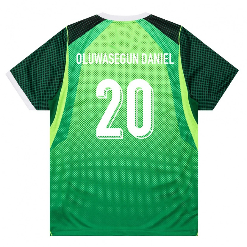 Danxen Hombre Camiseta Nigeria Favour Oluwasegun Daniel #20 Verde Blanco 1ª Equipación 26-28 La Camisa