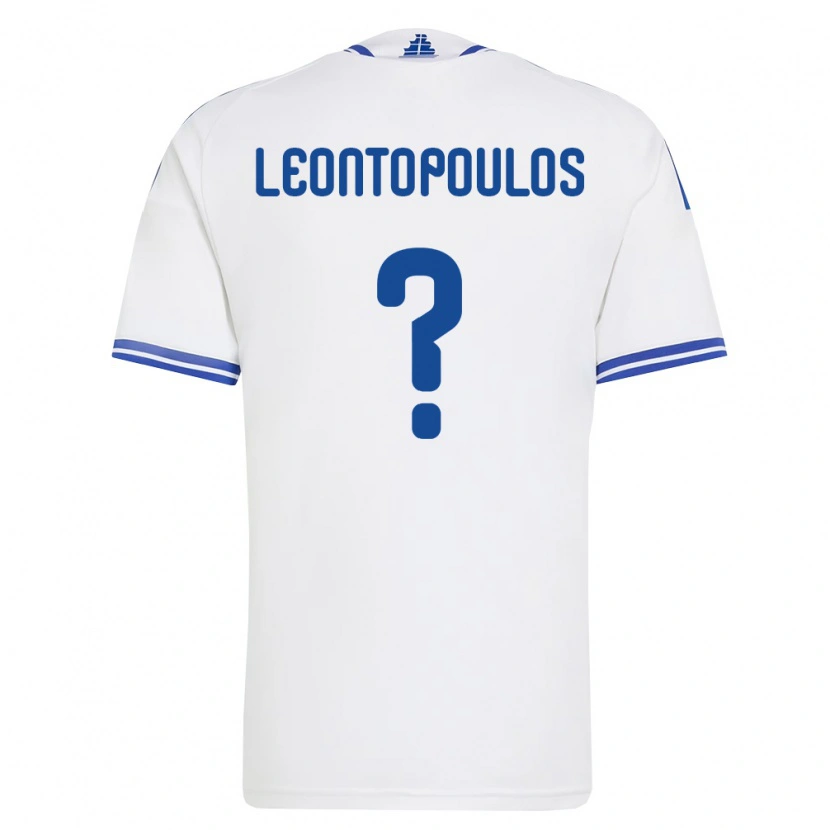 Danxen Hombre Camiseta Grecia Giannis Leontopoulos #0 Blanco Azul 1ª Equipación 26-28 La Camisa