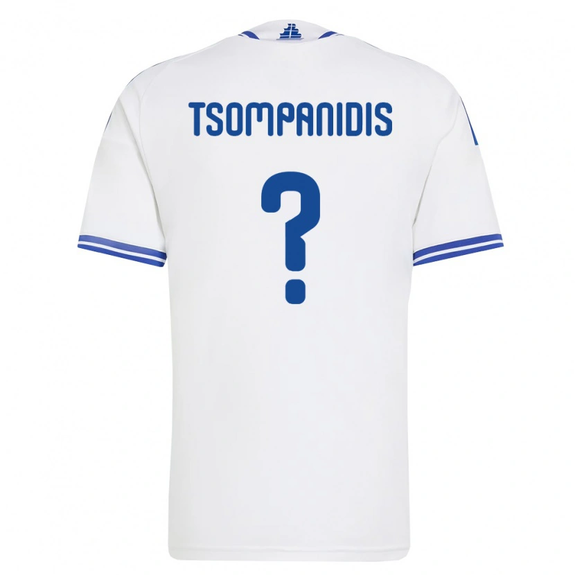 Danxen Hombre Camiseta Grecia Alexandros Tsompanidis #0 Blanco Azul 1ª Equipación 26-28 La Camisa