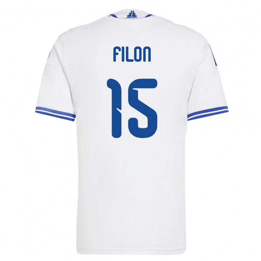Danxen Hombre Camiseta Grecia Taxiarchis Filon #15 Blanco Azul 1ª Equipación 26-28 La Camisa