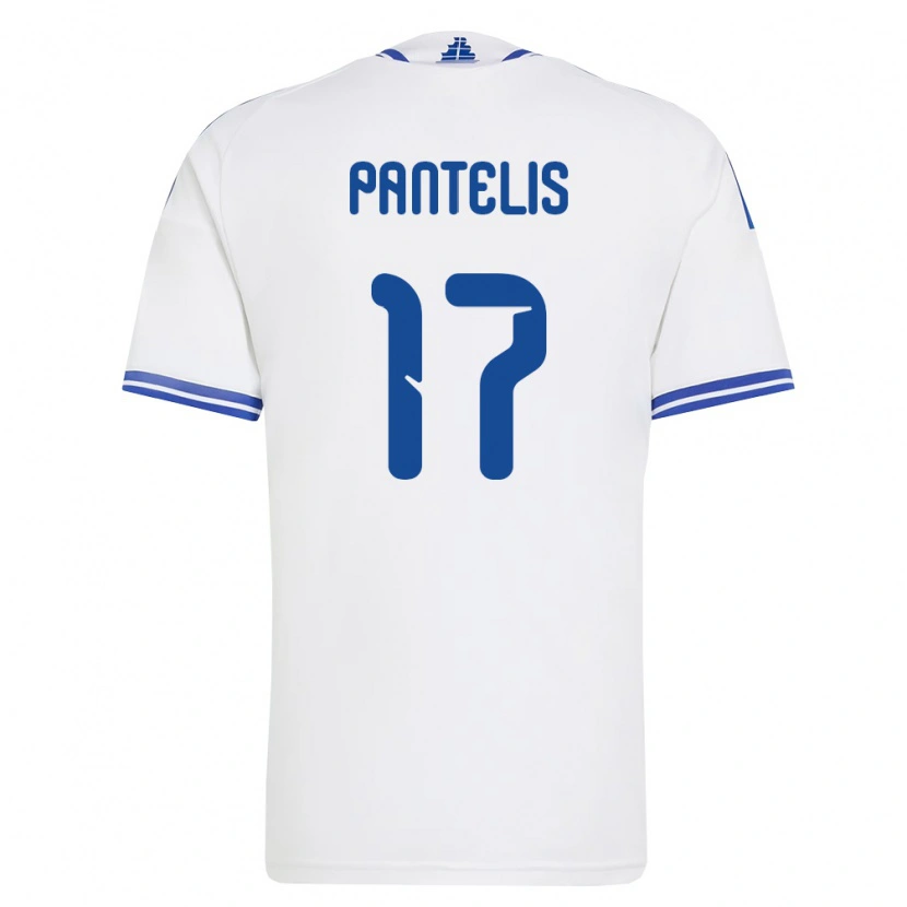 Danxen Hombre Camiseta Grecia Pantelis Hatzidiakos #17 Blanco Azul 1ª Equipación 26-28 La Camisa
