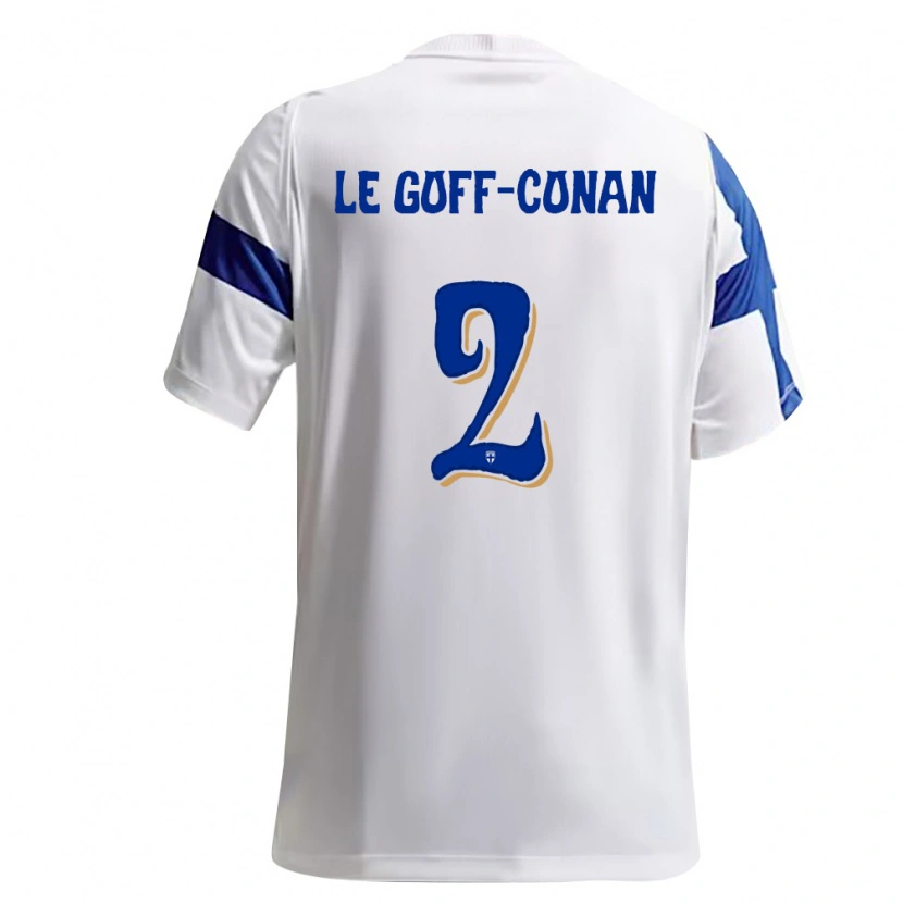 Danxen Hombre Camiseta Finlandia Adam Le Goff-Conan #2 Blanco Azul 1ª Equipación 26-28 La Camisa