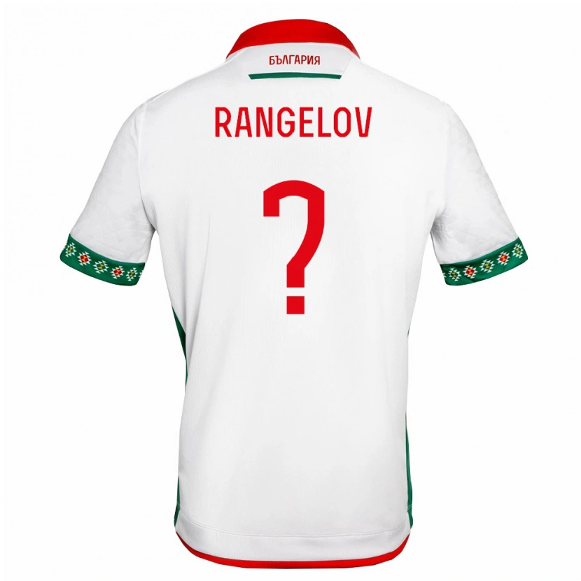 Danxen Hombre Camiseta Bulgaria Daniel Rangelov #0 Blanco Verde Rojo 1ª Equipación 26-28 La Camisa
