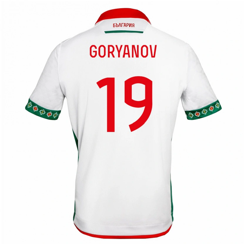 Danxen Hombre Camiseta Bulgaria Kristiyan Goryanov #19 Blanco Verde Rojo 1ª Equipación 26-28 La Camisa