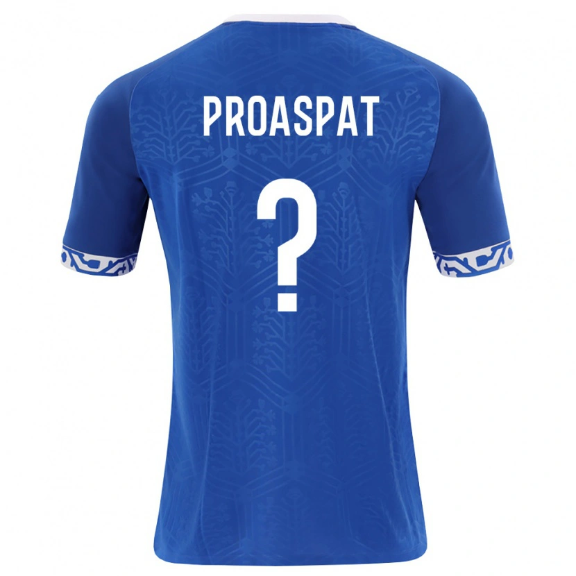Danxen Hombre Camiseta Moldavia Vlad Proaspat #0 Azul Real Blanco 1ª Equipación 26-28 La Camisa