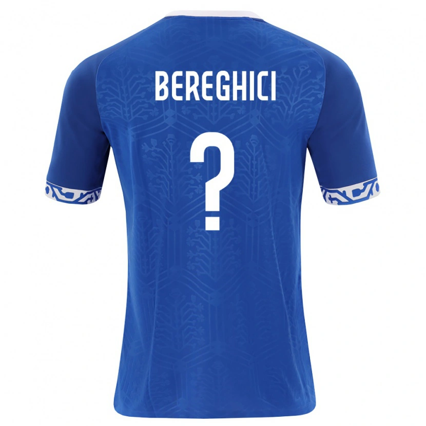 Danxen Hombre Camiseta Moldavia Artiom Bereghici #0 Azul Real Blanco 1ª Equipación 26-28 La Camisa