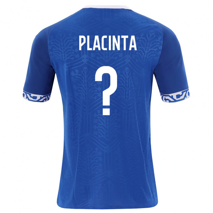 Danxen Hombre Camiseta Moldavia Bogdan Placinta #0 Azul Real Blanco 1ª Equipación 26-28 La Camisa