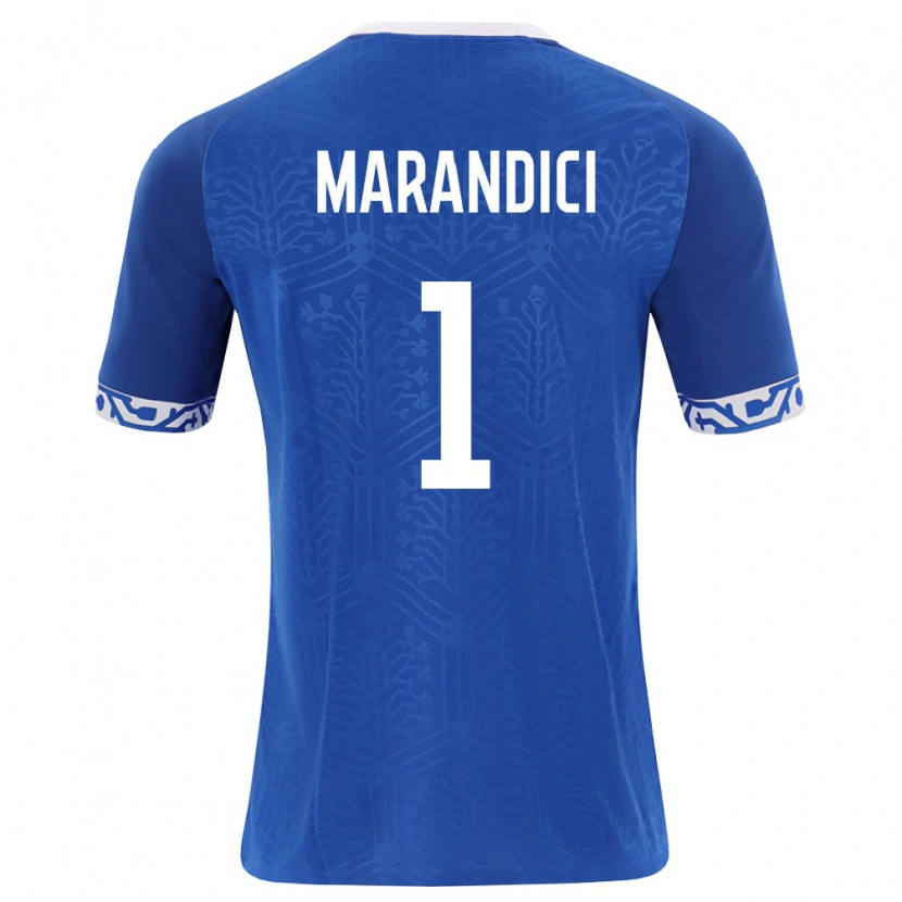 Danxen Hombre Camiseta Moldavia Maxim Marandici #1 Azul Real Blanco 1ª Equipación 26-28 La Camisa