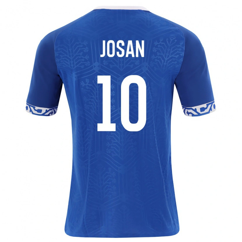 Danxen Hombre Camiseta Moldavia Nichita Josan #10 Azul Real Blanco 1ª Equipación 26-28 La Camisa