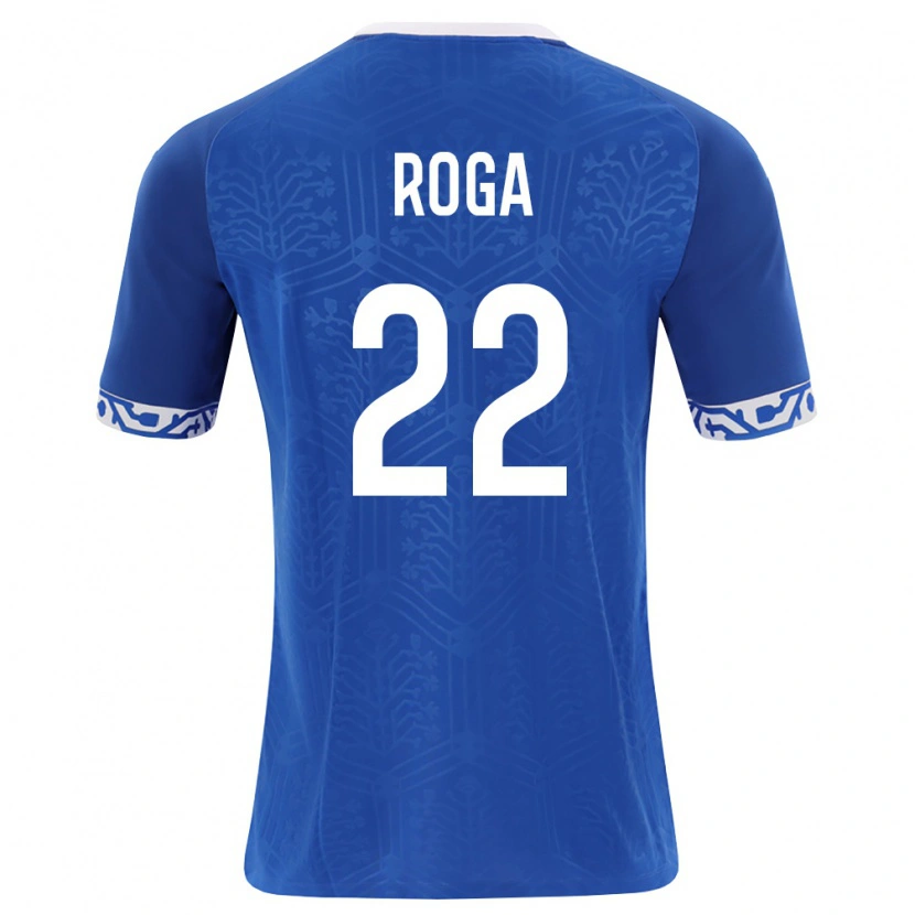 Danxen Hombre Camiseta Moldavia Sandu Roga #22 Azul Real Blanco 1ª Equipación 26-28 La Camisa