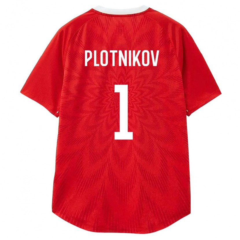 Danxen Hombre Camiseta Rusia Egor Plotnikov #1 Rojo Blanco Marrón 1ª Equipación 26-28 La Camisa