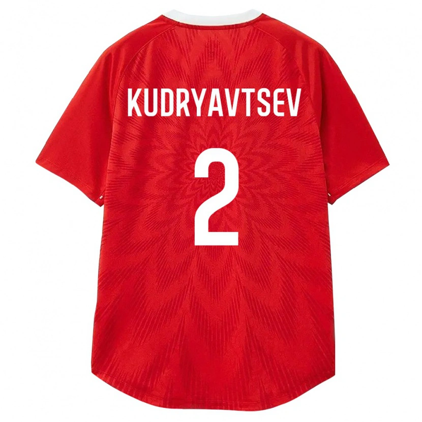 Danxen Hombre Camiseta Rusia Vladislav Kudryavtsev #2 Rojo Blanco Marrón 1ª Equipación 26-28 La Camisa
