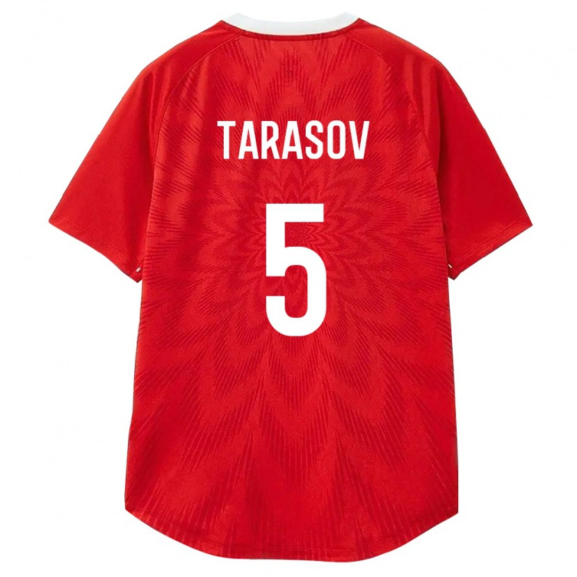 Danxen Hombre Camiseta Rusia Aleksandr Tarasov #5 Rojo Blanco Marrón 1ª Equipación 26-28 La Camisa