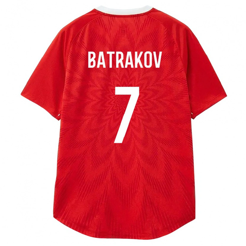Danxen Hombre Camiseta Rusia Aleksey Batrakov #7 Rojo Blanco Marrón 1ª Equipación 26-28 La Camisa