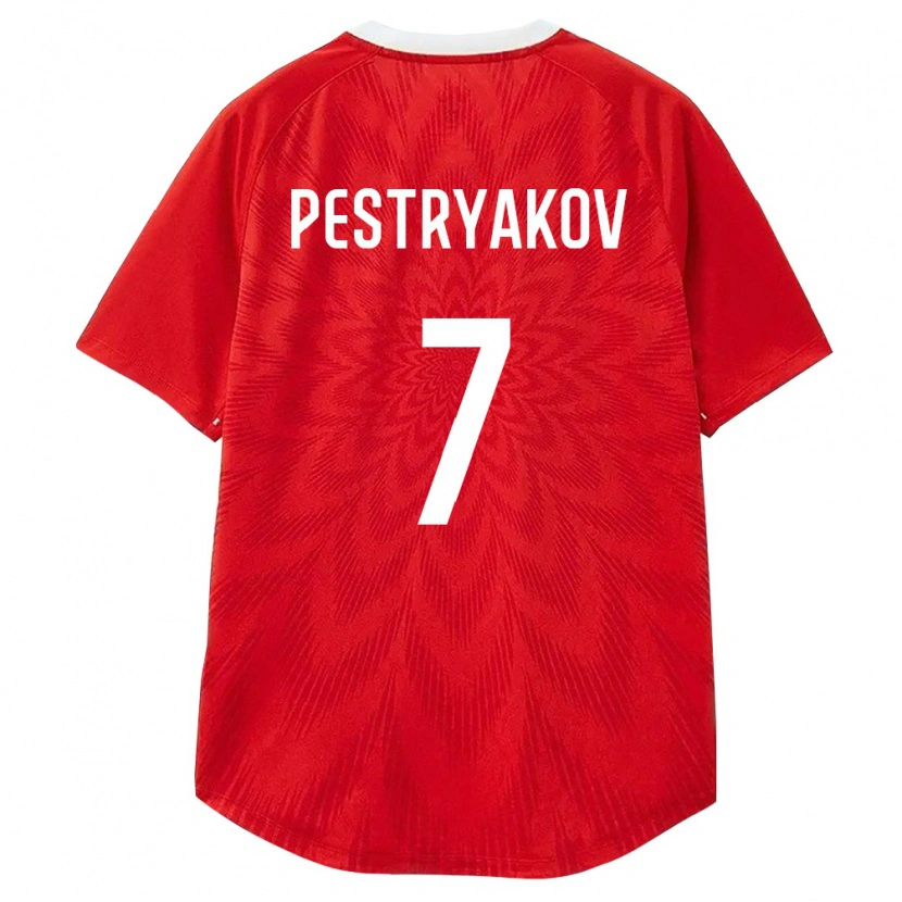 Danxen Hombre Camiseta Rusia Dmitriy Pestryakov #7 Rojo Blanco Marrón 1ª Equipación 26-28 La Camisa