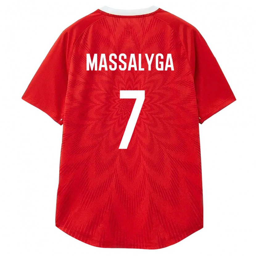 Danxen Hombre Camiseta Rusia Nikita Massalyga #7 Rojo Blanco Marrón 1ª Equipación 26-28 La Camisa