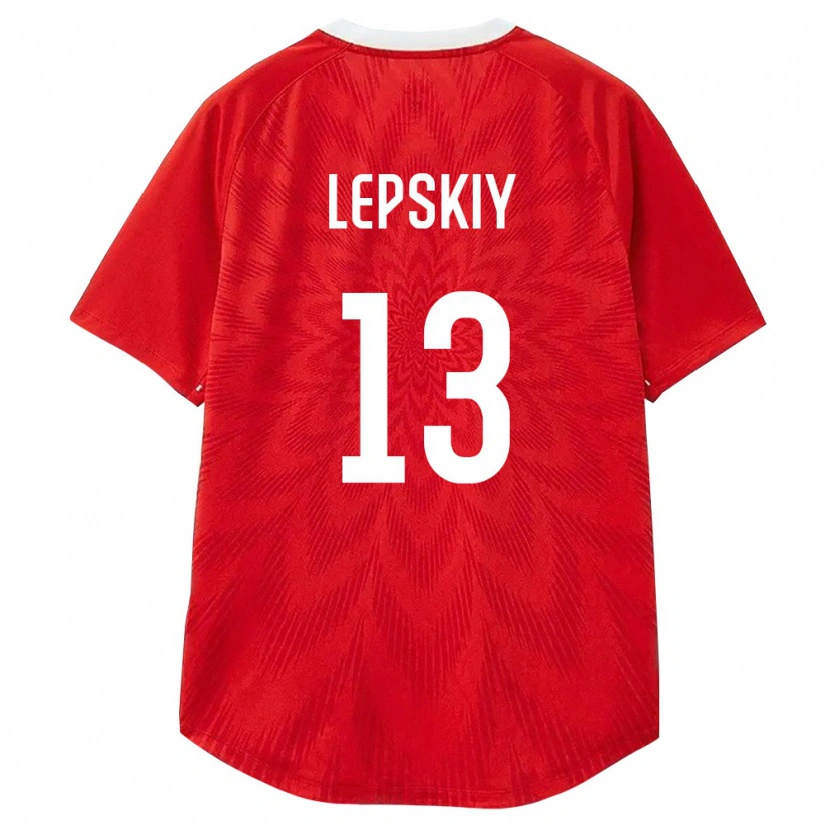 Danxen Hombre Camiseta Rusia Ivan Lepskiy #13 Rojo Blanco Marrón 1ª Equipación 26-28 La Camisa