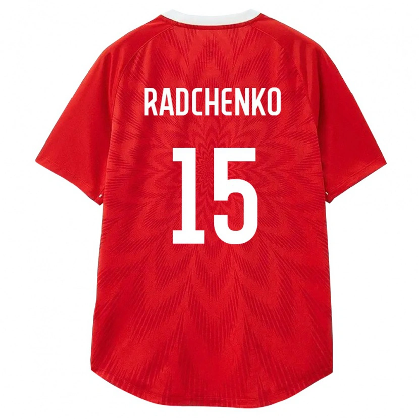 Danxen Hombre Camiseta Rusia Maksim Radchenko #15 Rojo Blanco Marrón 1ª Equipación 26-28 La Camisa