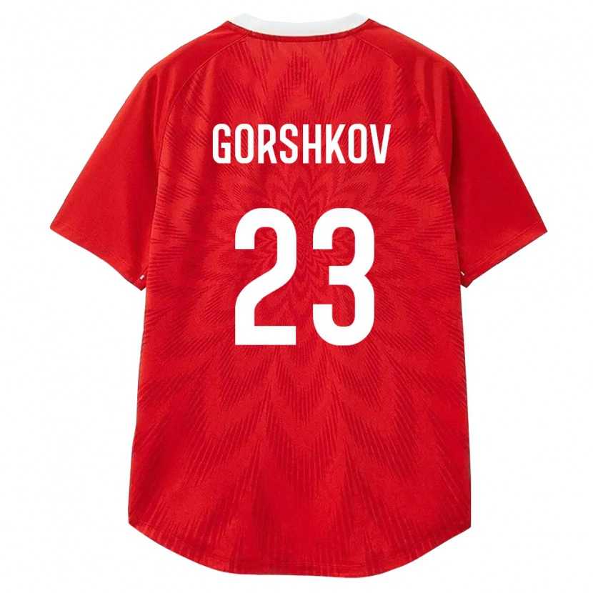 Danxen Hombre Camiseta Rusia Yuriy Gorshkov #23 Rojo Blanco Marrón 1ª Equipación 26-28 La Camisa