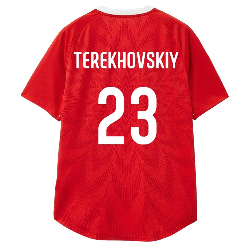 Danxen Hombre Camiseta Rusia Ignat Terekhovskiy #23 Rojo Blanco Marrón 1ª Equipación 26-28 La Camisa