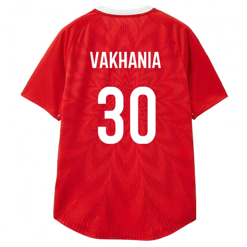 Danxen Hombre Camiseta Rusia Ilya Vakhania #30 Rojo Blanco Marrón 1ª Equipación 26-28 La Camisa