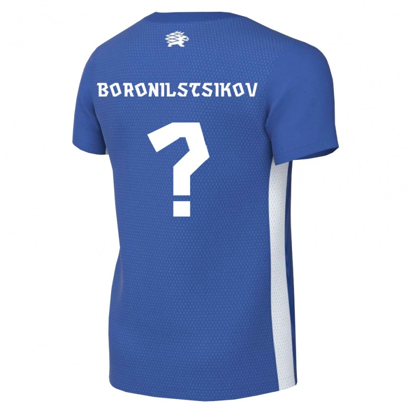 Danxen Hombre Camiseta Estonia Alex Boronilstsikov #0 Azul Oscuro Blanco 1ª Equipación 26-28 La Camisa