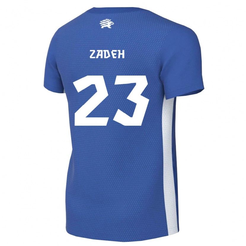 Danxen Hombre Camiseta Estonia Simon Zadeh #23 Azul Oscuro Blanco 1ª Equipación 26-28 La Camisa