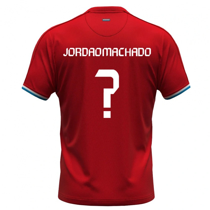 Danxen Hombre Camiseta Luxemburgo Dinis Jordao Machado #0 Rojo Blanco Azul 1ª Equipación 26-28 La Camisa