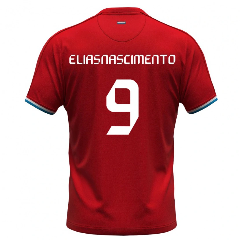 Danxen Hombre Camiseta Luxemburgo Kilian Elias Nascimento #9 Rojo Blanco Azul 1ª Equipación 26-28 La Camisa