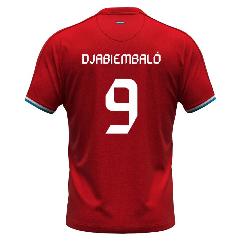 Danxen Hombre Camiseta Luxemburgo Adulai Djabi Embaló #9 Rojo Blanco Azul 1ª Equipación 26-28 La Camisa
