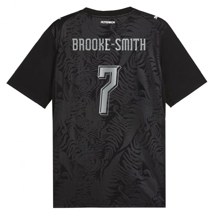 Danxen Hombre Camiseta Nueva Zelanda Luke Brooke-Smith #7 Blanco Negro Gris 1ª Equipación 26-28 La Camisa