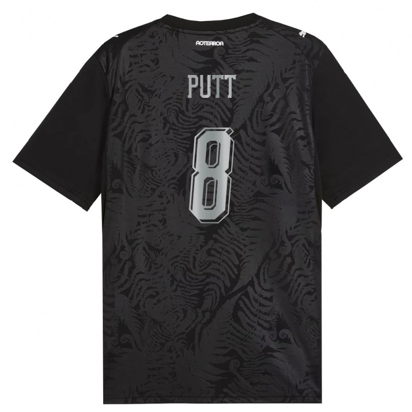 Danxen Hombre Camiseta Nueva Zelanda Troy Putt #8 Blanco Negro Gris 1ª Equipación 26-28 La Camisa
