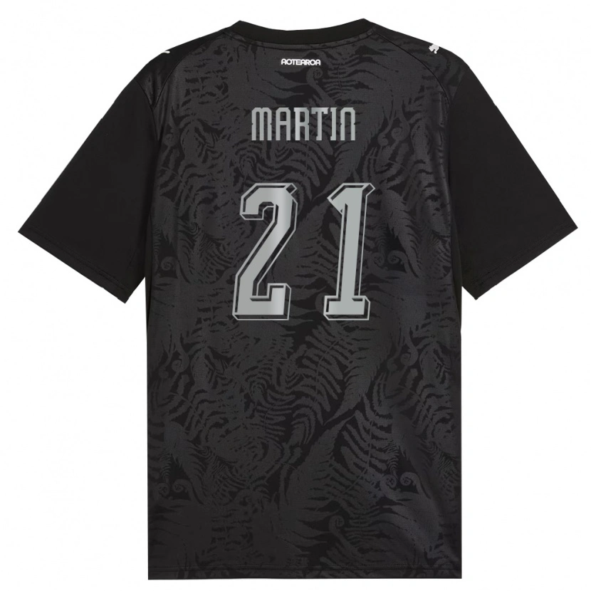 Danxen Hombre Camiseta Nueva Zelanda Will Martin #21 Blanco Negro Gris 1ª Equipación 26-28 La Camisa