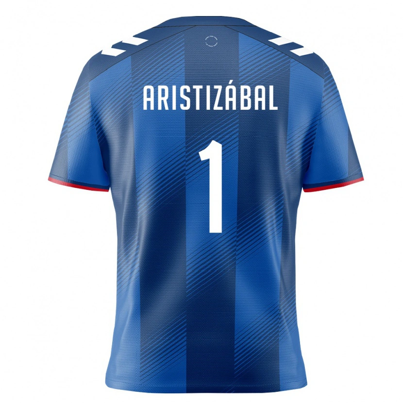Danxen Hombre Camiseta Puerto Rico Nicolás Aristizábal #1 Azul Real Rojo Blanco 1ª Equipación 26-28 La Camisa