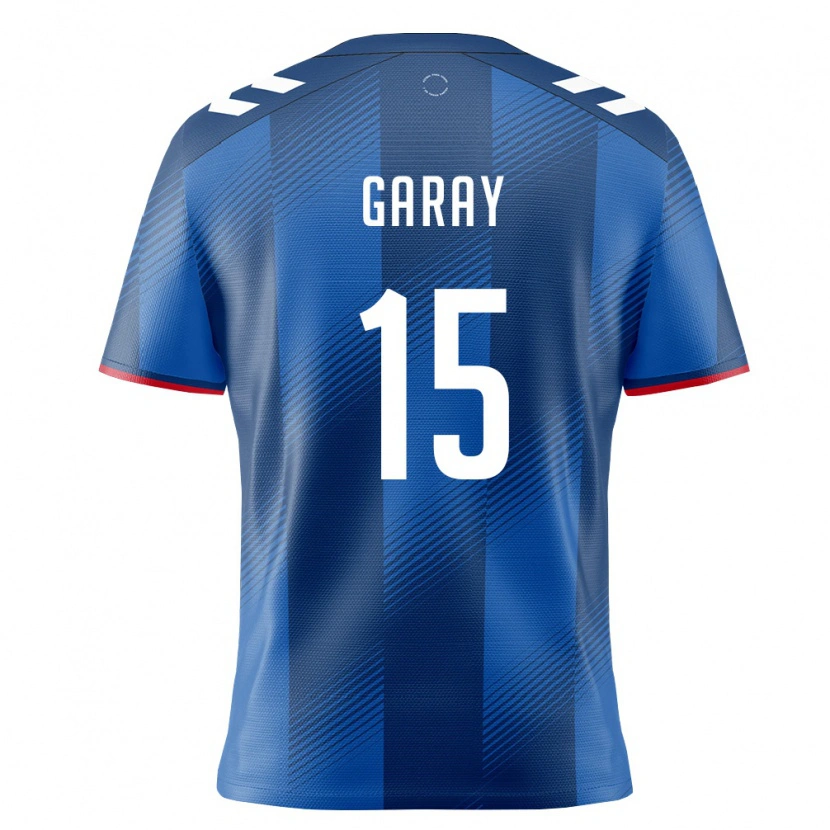 Danxen Hombre Camiseta Puerto Rico Ethan Garay #15 Azul Real Rojo Blanco 1ª Equipación 26-28 La Camisa