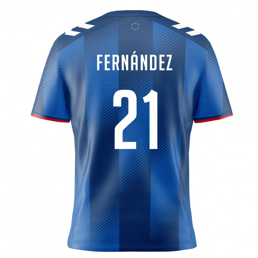 Danxen Hombre Camiseta Puerto Rico Alejandro Fernández #21 Azul Real Rojo Blanco 1ª Equipación 26-28 La Camisa