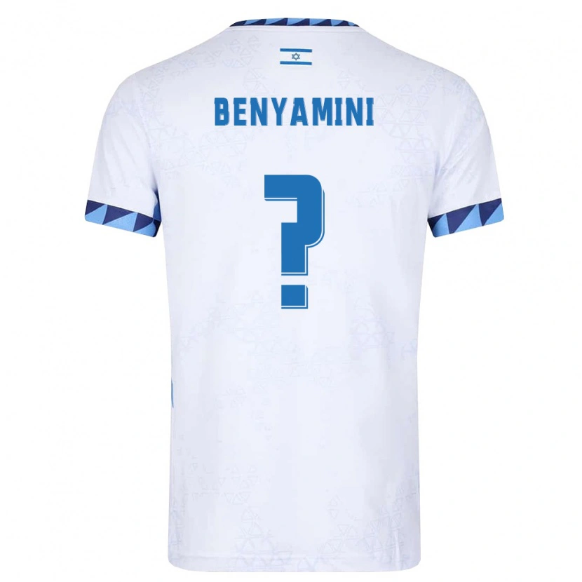 Danxen Hombre Camiseta Israel Dor Benyamini #0 Blanco Azul Claro 1ª Equipación 26-28 La Camisa