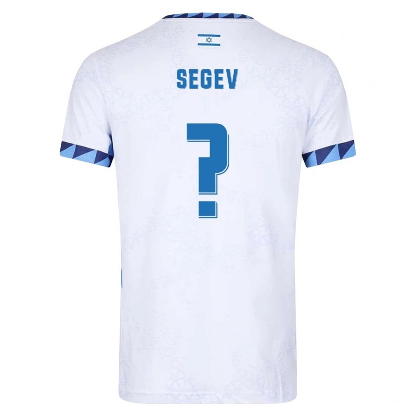 Danxen Hombre Camiseta Israel Yehonatan Segev #0 Blanco Azul Claro 1ª Equipación 26-28 La Camisa